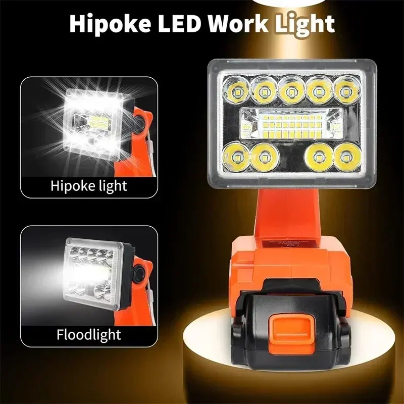 Black+Decker Tool Cordless - コードレス作業灯 LED 懐中電灯 マキタ/ミルウォーキー/ボッシュ/ブラック&デッカー/クラフトマン/リョービ18V リチウムイオンバッテリーツールライトに適しています