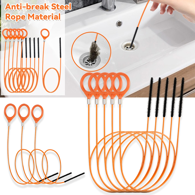 Drain Snake Flexible - シンクの髪の毛除去ツール、柔軟で壊れにくい配管用スネーク排水管クリーナー、シャワー、浴槽、キッチンシンク用