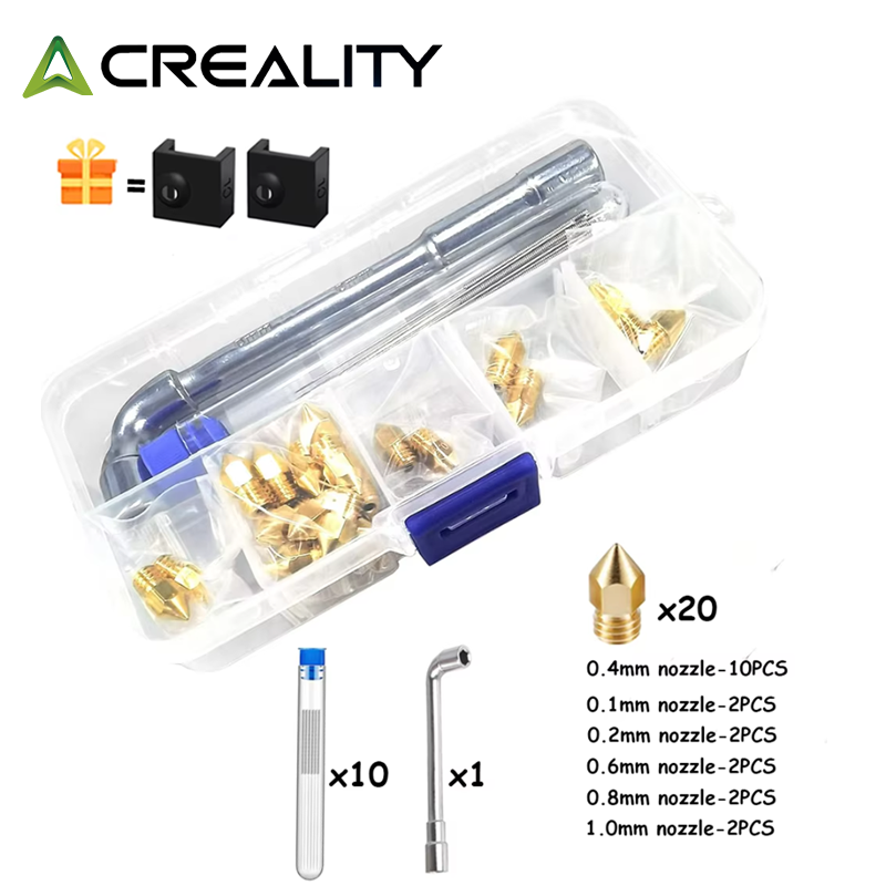 Creality Printer Ender 3 - CREALITY 20 個 MK8 真鍮ノズル 0.2/0.4/0.6/0.8/1.0MM