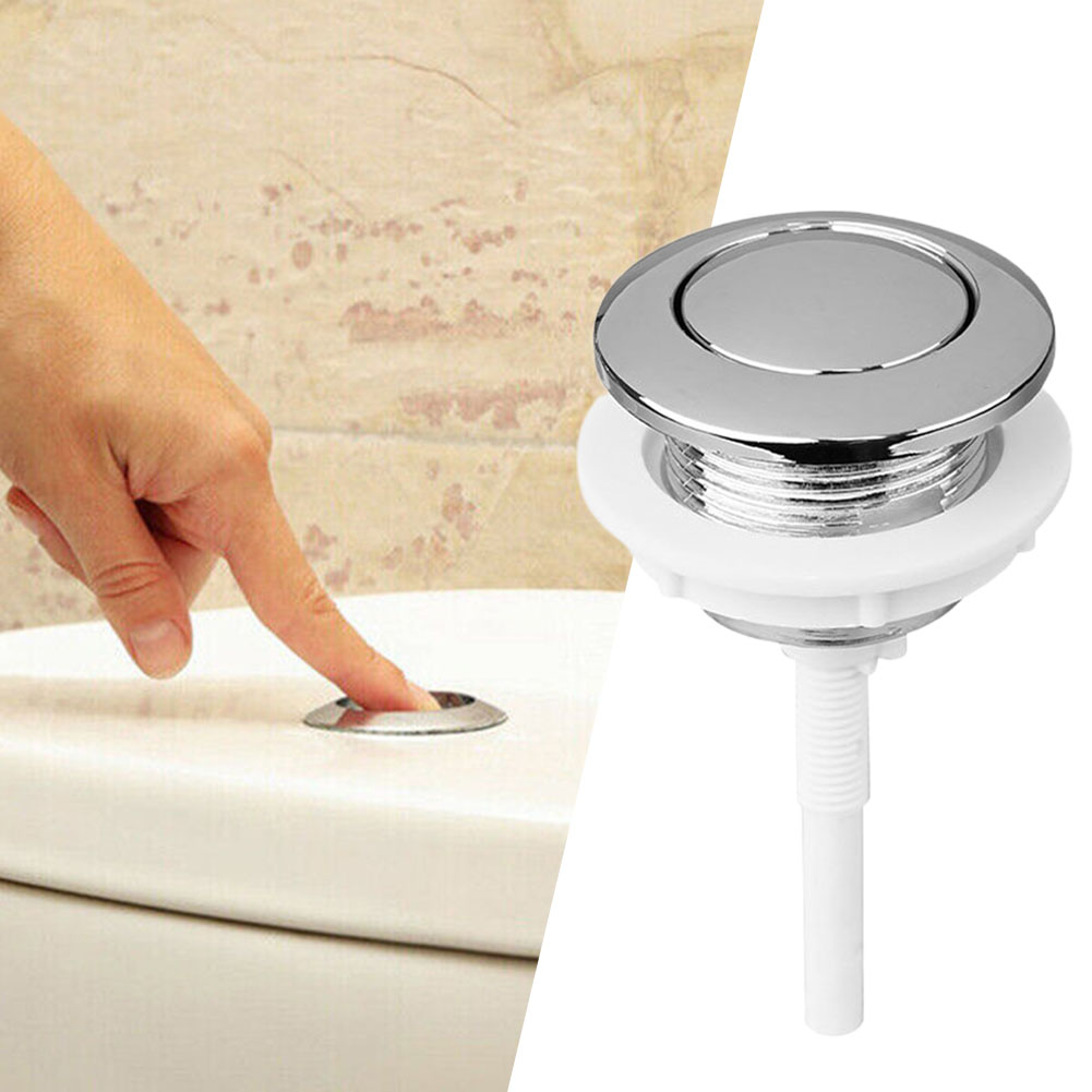 Toilet Fill Valve - 1pc 38 ミリメートルユニバーサルフラッシュトイレ水タンクボタンラウンドバルブプッシュボタンフラッシュ便座水タンクバルブ浴室部品