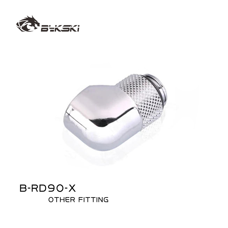 Compression Fitting Brass - BYKSKI G1/4'' 90 度回転圧縮継手/水冷アダプターの真鍮アクセサリー銅金属コネクタ B-RD90-X
