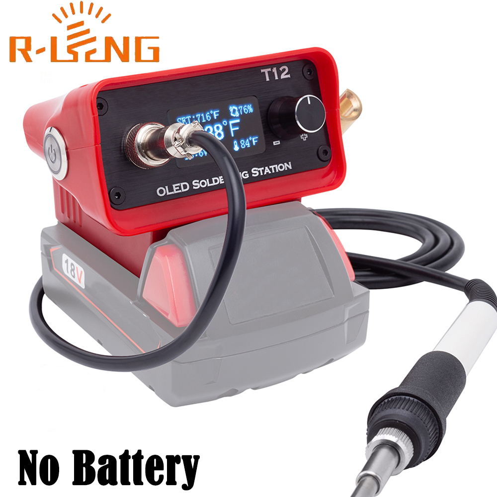Milwaukee Drill M12 Fuel - OLED T12 はんだごてステーション調整可能な溶接ステーションミルウォーキー 18V リチウムイオンバッテリー DIY