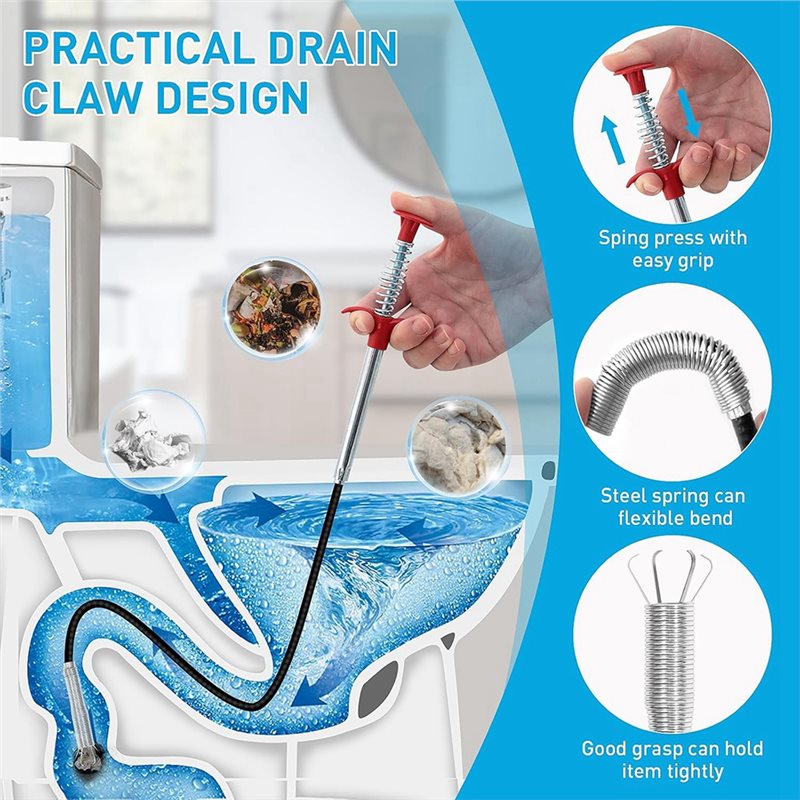 ABNL 浴槽、トイレ、キッチンシンク用下水道毛髪除去ツール - Drain Snake Flexible のレビューと価格