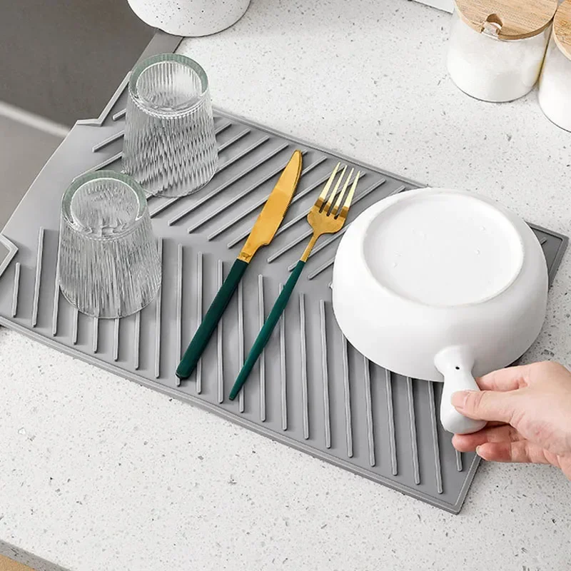 シリコン皿水切りマット、鍋やフライパン用の水切りマット、乾燥 - Silicone Tap Washer のレビューと価格