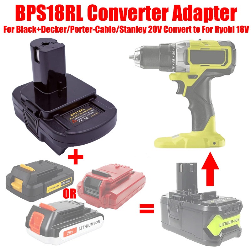 ALASICKA バッテリーアダプター BPS18RL ブラ - Black+Decker Tool Cordless のレビューと価格