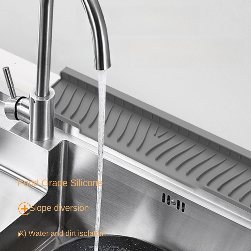 新しいシリコン製排水マット滑り止め45cm延長シンクスプラッ - Silicone Tap Washer のレビューと価格