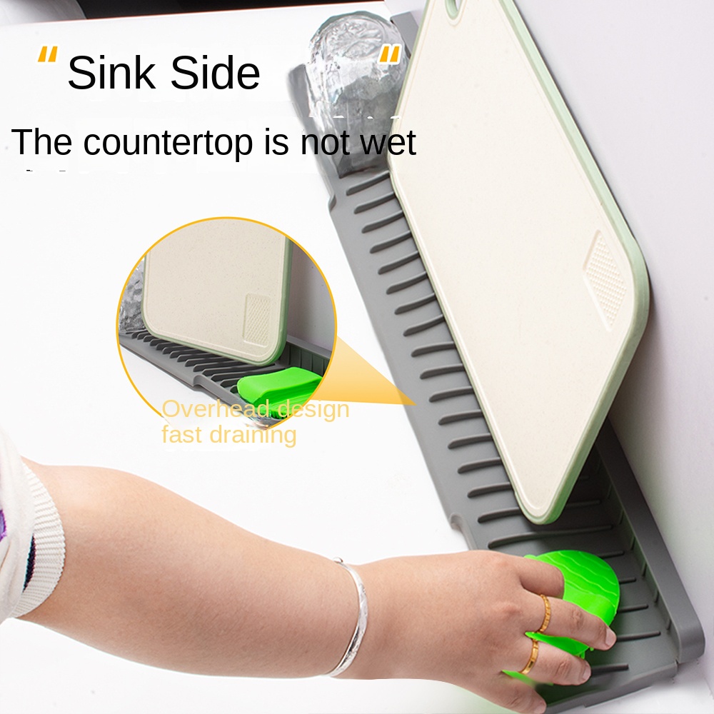 新しいシリコン製排水マット滑り止め45cm延長シンクスプラッ - Silicone Tap Washer のレビューと価格