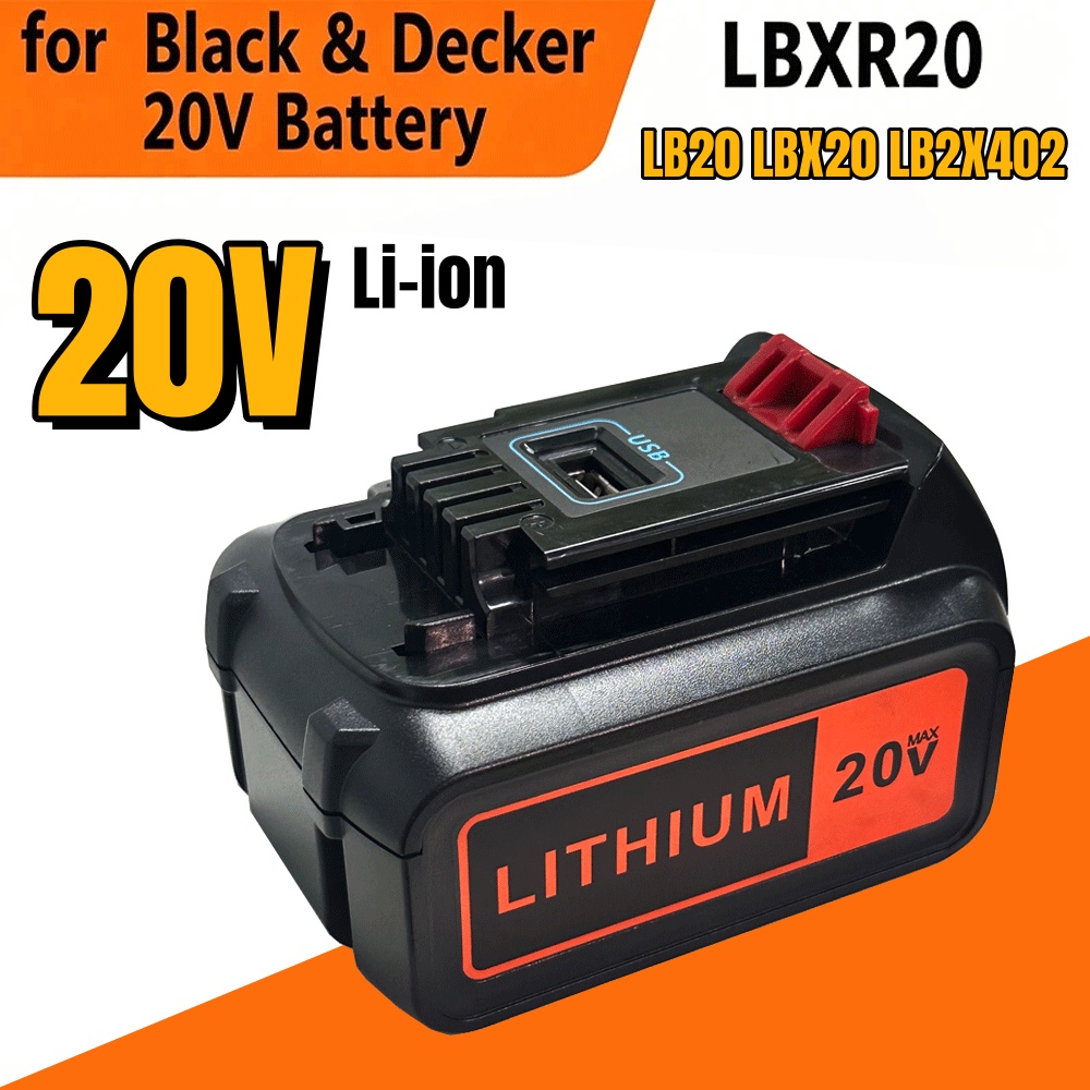 6Ah 大容量 LBX20 交換用バッテリー ブラック＆デッ - Black+Decker Tool 20V Max のレビューと価格