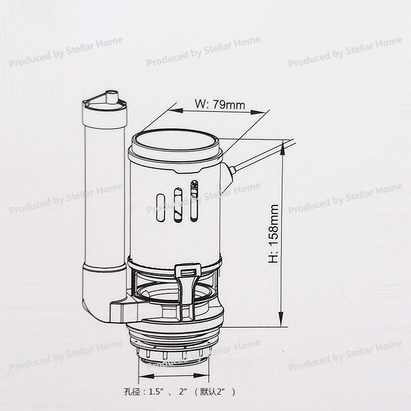 フロントレンチ式ワイヤーコントロールサイドプレスシングルドレ - Toilet Fill Valve のレビューと価格