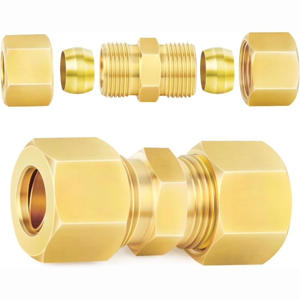 アダプター 真鍮製圧縮継手 ストレート マルチサイズ ストレ - Compression Fitting Brass のレビューと価格