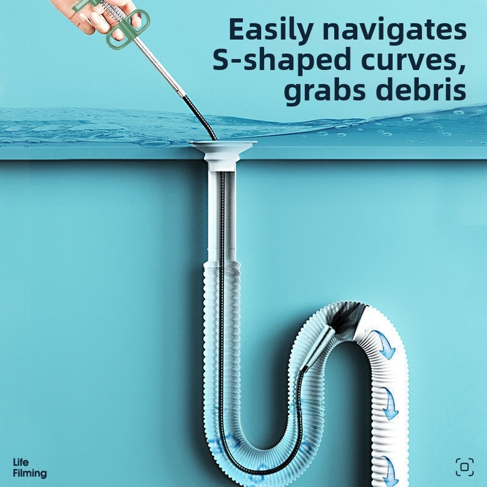 グリーン排水溝スネーククロウ、髪やゴミの除去用、シンク、トイ - Drain Snake Flexible のレビューと価格