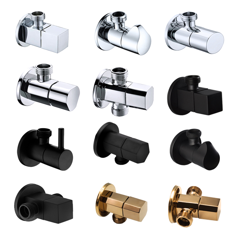 真鍮製アングルバルブ クロームブラック ローズゴールド イン - Toilet Fill Valve のレビューと価格